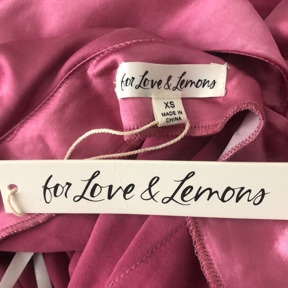 For Love And Lemons Tahlia Maxi Dress Pink NWT XS - Picture 15 of 15